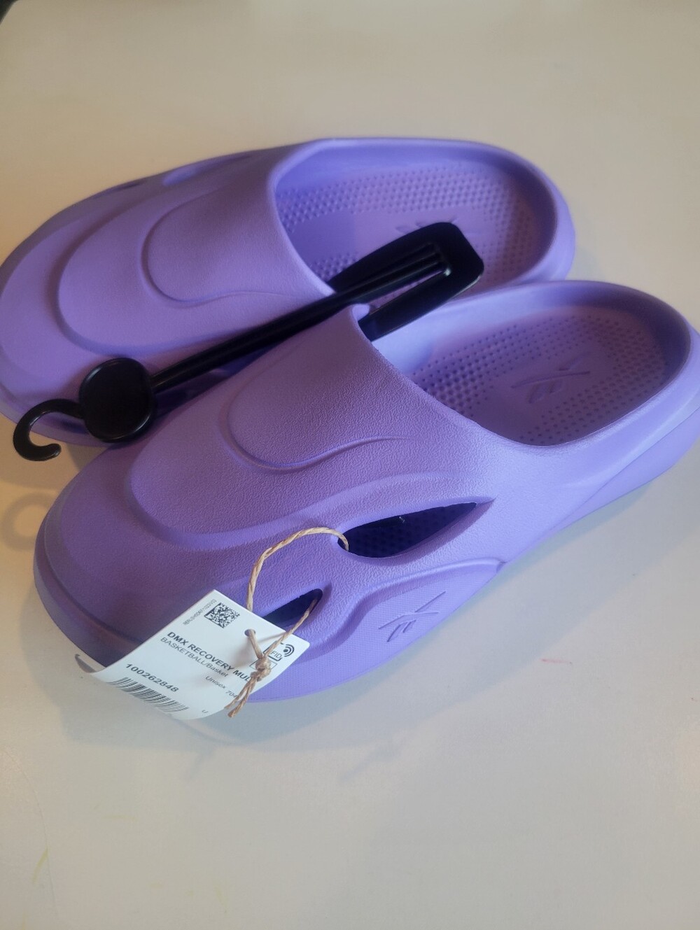 NWT Unisex Reebok DMX Recovery Mule Basketball Slides Size 6 Men / 7 Women Purpl